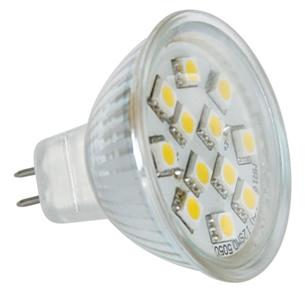 EMOS LED žiarovka dichroická 12LED SMD 5050, 1,6W GU5.3, CW studená biela, 260 cd 1525054020