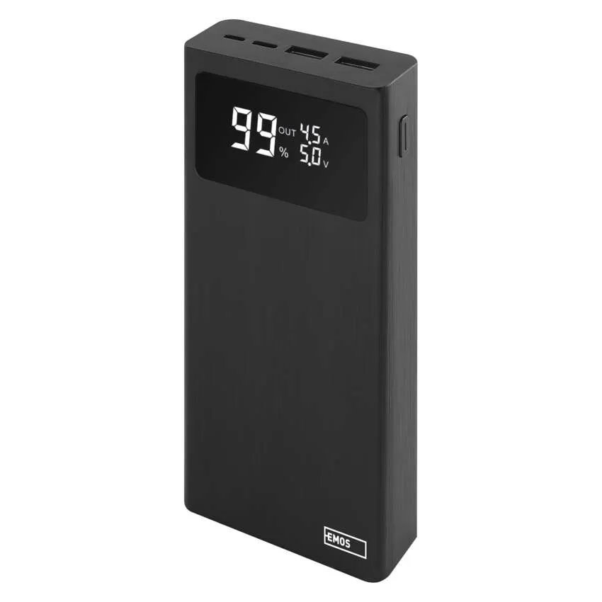 EMOS POWERBANK BetaQ 20, 20 000 mAh, 22,5 W, čierny B0532B