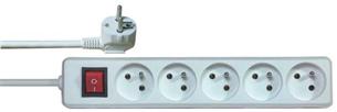 EMOS Predlžovacia šnúra P1515C - 5 zásuviek, 5m, s vypínačom 1902150500