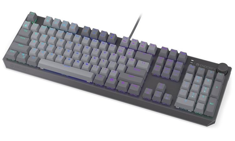 Endorfy mechanická klávesnice Thock V2 / drátová / ARGB / red sw. / USB / num. kl. / US layout EY5A125