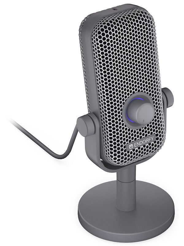 Endorfy mikrofon Solum Voice S / drátový / pop-up filtr / RGB podsvícení / USB-C / šedý EY1B024