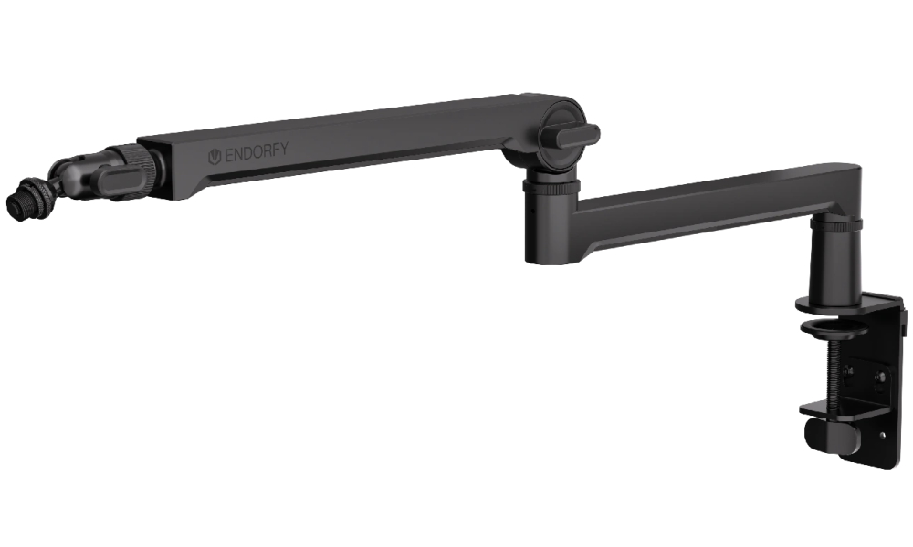 Endorfy rameno na mikrofon Broadcast Low Profile Boom Arm / 360st. rotace / kulová hlava / černý EY0A009