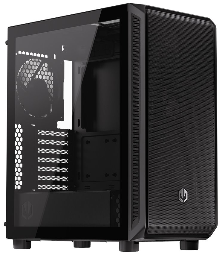 Endorfy skříň Arx 500 Air / ATX / 5 x 140 fan (až 7 fans) / 2xUSB-A / USB-C / tvrzené sklo / mesh panel / čern EY2A010