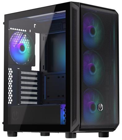 Endorfy skříň Arx 500 ARGB / ATX / 4 x 140 ARGB fan (až 7 fans) / 2xUSB-A / USB-C / tvrzené sklo / mesh panel / EY2A011