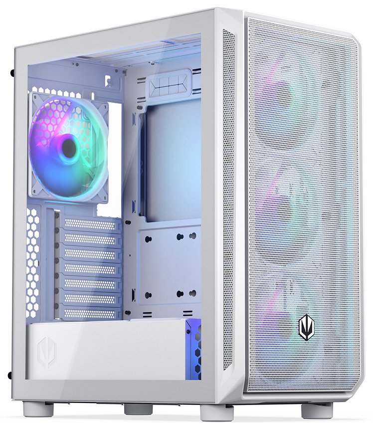 Endorfy skříň Arx 500 White ARGB / ATX / 4x140 ARGB fan (až 7 fans) / 2xUSB-A / USB-C / tvrz. sklo / mesh panel EY2A018
