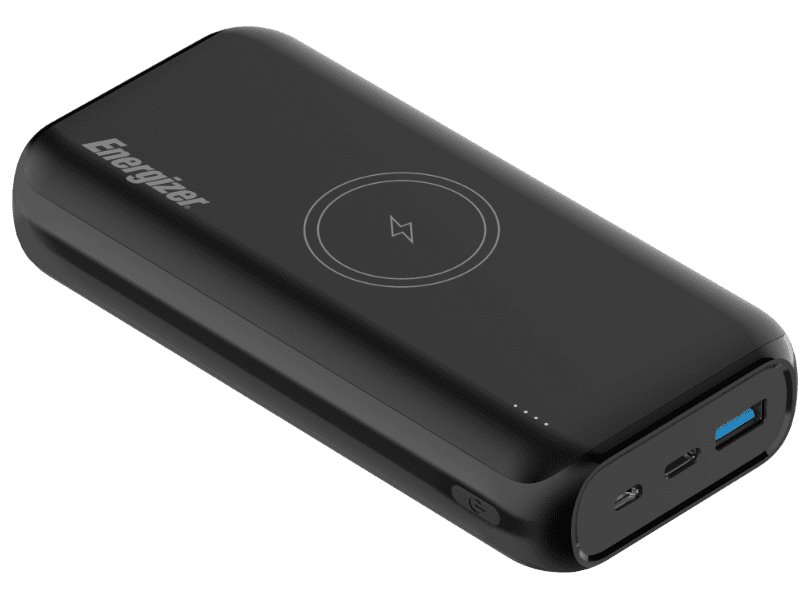 Energizer powerbanka QE20009PQ 20000mAh,, Power Delivery, bezdrátové nabíjení, černá