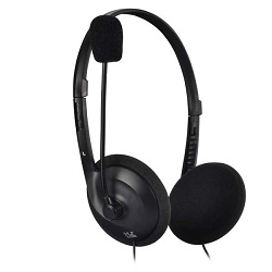 Enzatec, HS105, slúchadlá s mikrofónom, ovládanie hlasitosti, čierna, 3.5mm konektor QMENM15RNB