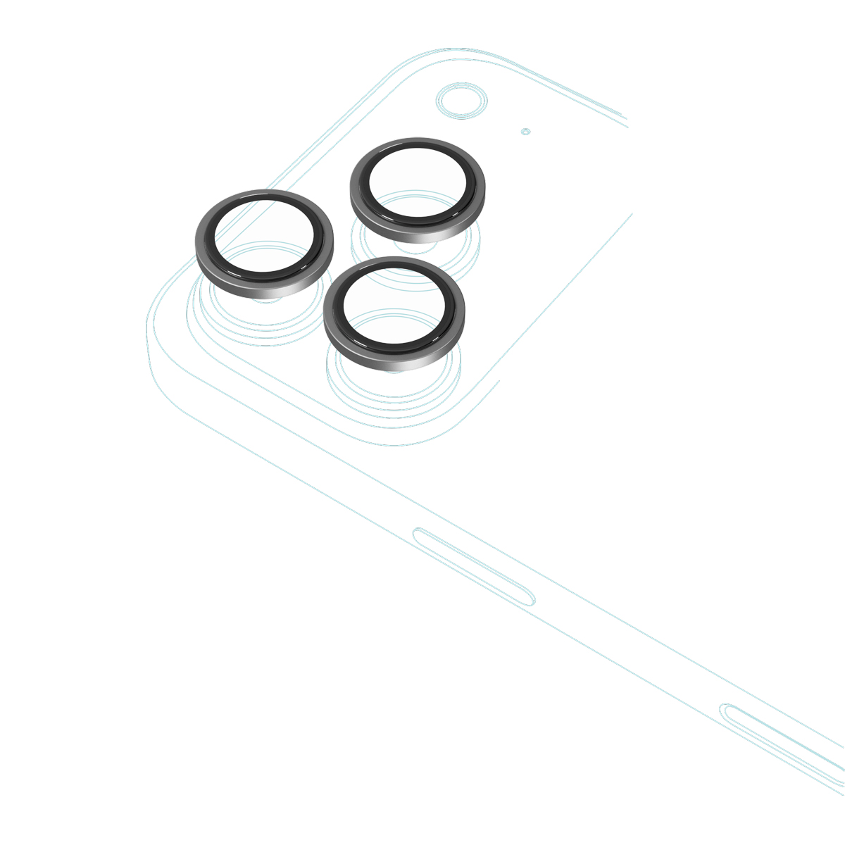 Epico Alu Lens iPhone 17 Pro/Max - stříbrná 94112152100001