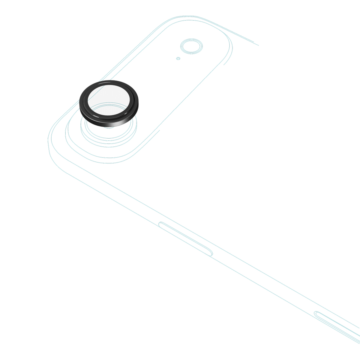 Epico Alu Lens Protectors iPhone 17 Air - černá 94012151300001
