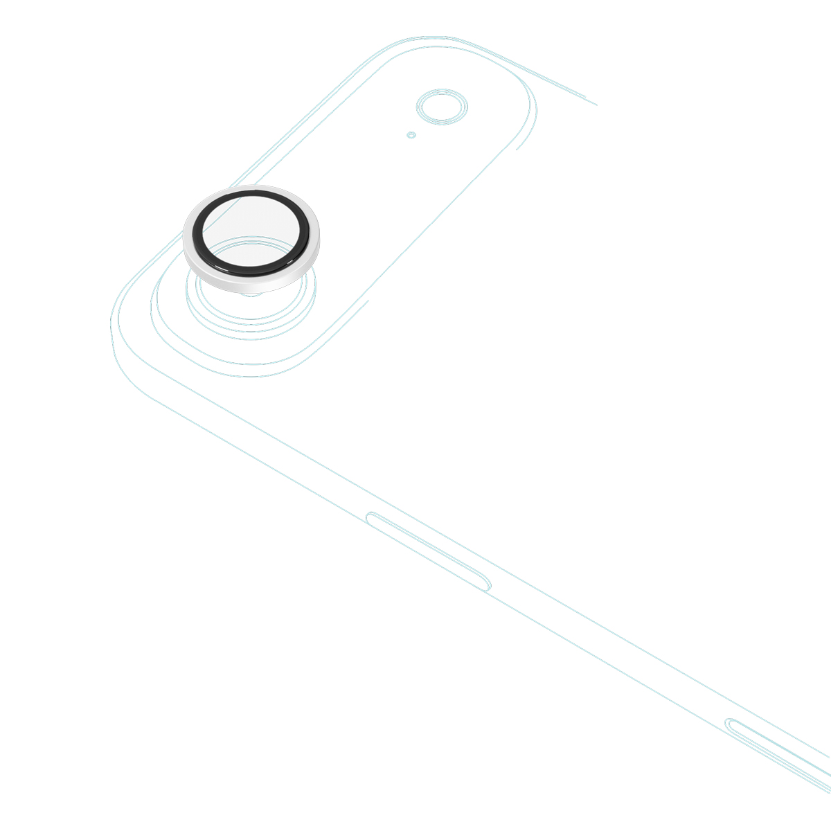 Epico Alu Lens Protectors iPhone 17 Air - stříbrná 94012152100001