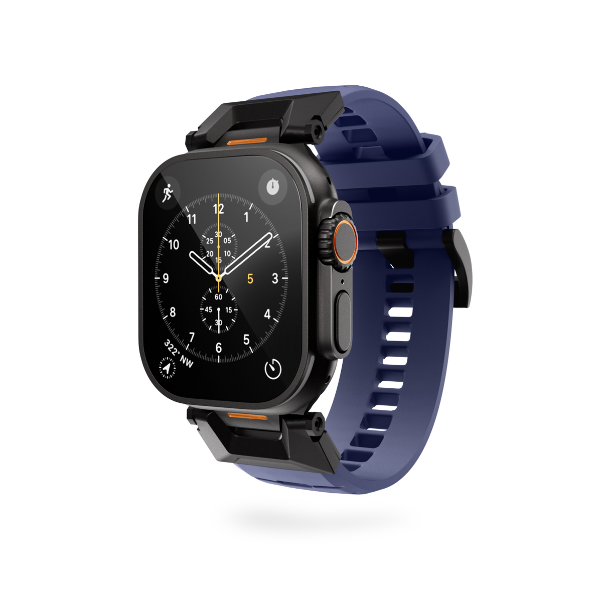 Epico Rubber Pro remienok s nerezovým zapínaním pre Apple Watch 49/46/45/44/42mm - modrá 63318101600002