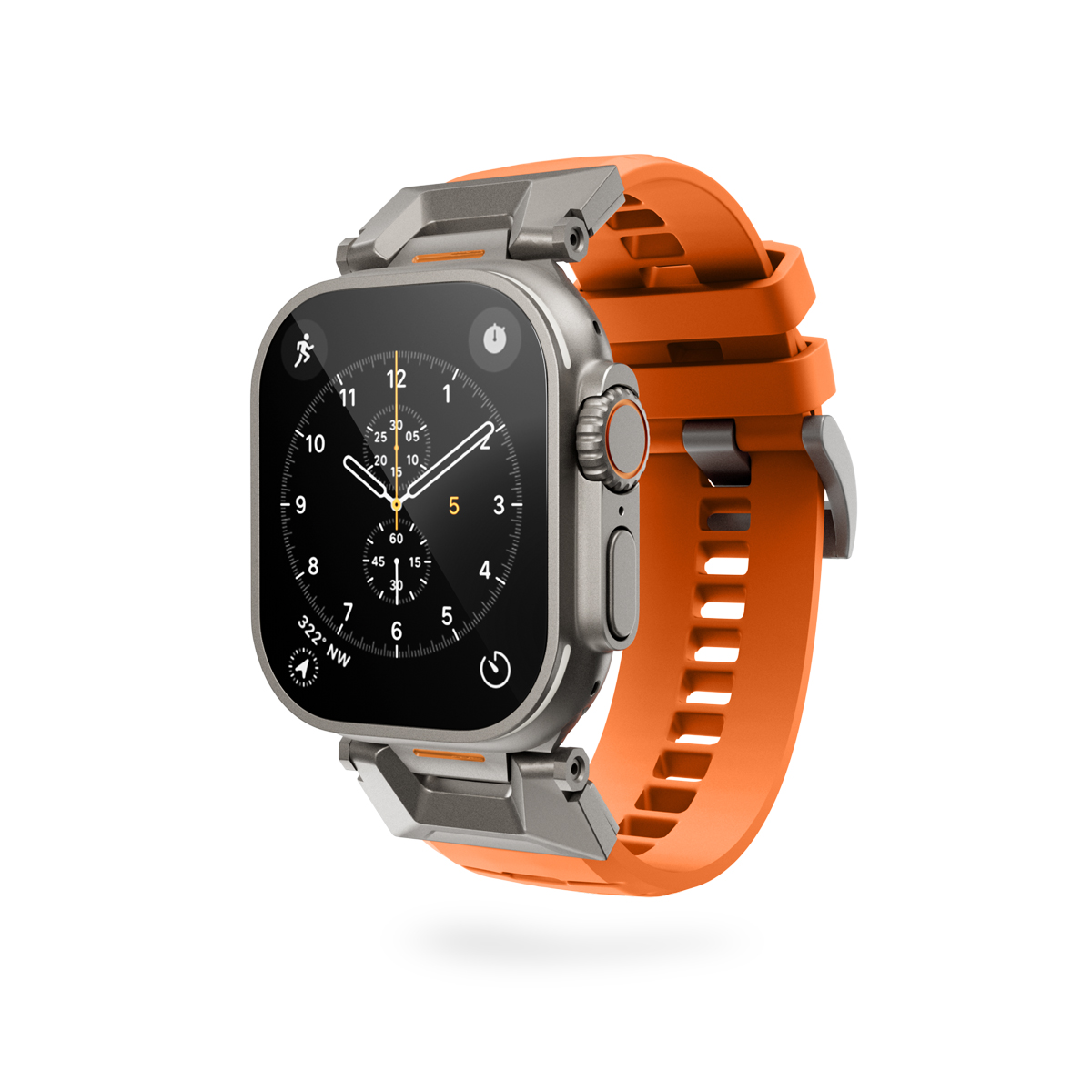 Epico Rubber Pro remienok s nerezovým zapínaním pre Apple Watch 49/46/45/44/42mm - oranžová 63318101800004