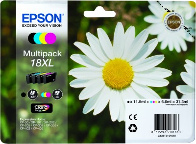Epson 18XL Multipack - 4-balení - XL - černá, žlutá, azurová, purpurová - originál - inkoustová car C13T18164010