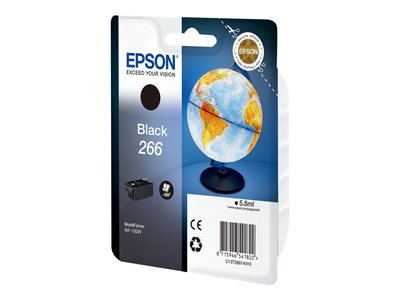 Epson 266 - 5.8 ml - černá - originál - blistr s RF alarmem - inkoustová cartridge - pro WorkForce C13T26614020