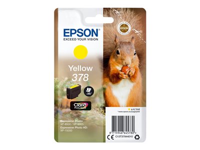 Epson 378 - 4.1 ml - žlutá - originál - blistr s RF / akustickým alarmem - inkoustová cartridge - p C13T37844020