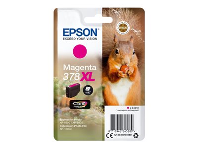 Epson 378XL - 9.3 ml - XL - purpurová - originál - blistr s RF / akustickým alarmem - inkoustová ca C13T37934020