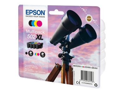 Epson 502XL Multipack - 4-balení - 28.4 ml - Vysoká kapacita - černá, žlutá, azurová, purpurová - o C13T02W64020