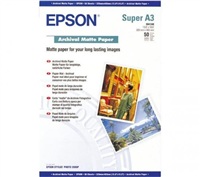 Epson Archival Matte Paper, biela, 50, ks C13S041340, pre atramentové tlačiarne, 330x480mm (A3+), A