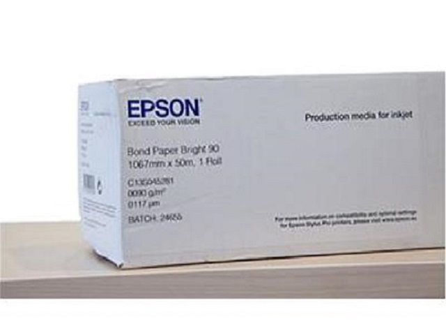 Epson Bond Paper Bright 90 - Role (106,7 cm x 50 m) - 90 g/m2 - 1 role bankovní papír - pro Stylus C13S045281