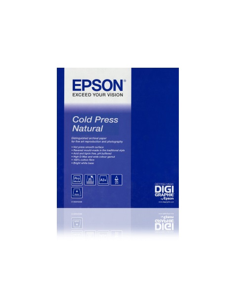 Epson Fine Art Cold Press Natural - Bavlna - hladký - bílá (natural white) - A3 plus (329 x 423 mm) C13S042300