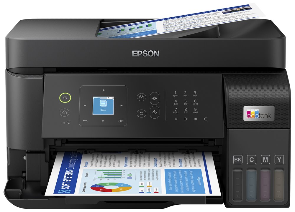 Epson L5590 A4, color-tank MFP, Fax, ADF, USB, LAN, WiFi - CASHBACK 75,00€ C11CK57403