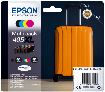 Epson originál ink C13T05H64010, 405XL, CMYK, 1x18.9 + 3x14.7ml C13T05H64010