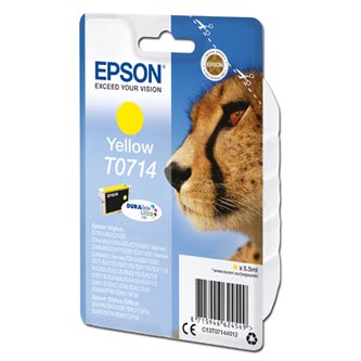 Epson originál ink C13T07144012, yellow, 405str., 5,5ml, Epson D78, DX4000, DX4050, DX5000, DX5050,