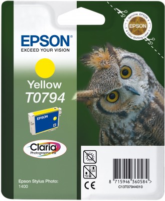 Epson originál ink C13T079440, yellow, 11,1ml, Epson Stylus Photo 1400 C13T07944010