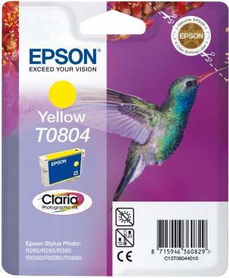 Epson originál ink C13T08044021, yellow, blister s ochranou, 7,4ml, Epson Stylus Photo PX700W, 800F