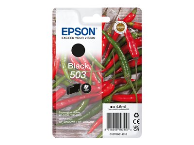 Epson originál ink C13T09Q14010, T09Q140, 503, black, 4.6ml, Epson XP-5200, XP-5205, WF-2960dwf, WF