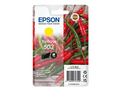 Epson originál ink C13T09Q44010, T09Q440, 503, yellow, 3.3ml, Epson XP-5200, XP-5205, WF-2960dwf, W