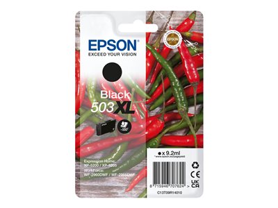 Epson originál ink C13T09R14010, T09R140, 503XL, black, 9.2ml, Epson XP-5200, XP-5205, WF-2960dwf,