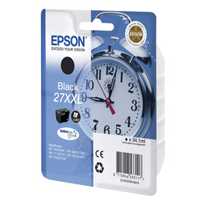 Epson originál ink C13T27914012, 27XXL, black, 34,1ml, Epson WF-3620, 3640, 7110, 7610, 7620