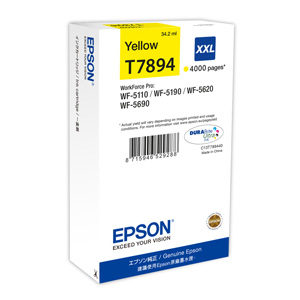 Epson originál ink C13T789440, T789, XXL, yellow, 4000str., 34ml, 1ks, Epson WorkForce Pro WF-5620D