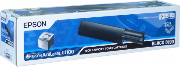 Epson originál toner C13S050190, black, 4000str., Epson AcuLaser C1100, 1100N, CX11N, 11NF, 11NFC