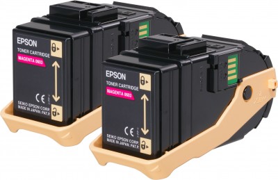 Epson originál toner C13S050607, magenta, 15000str., Epson Aculaser C9300N, Dual pack