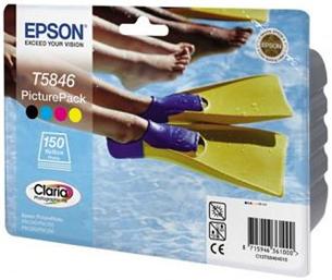 Epson PicturePack T5846 - 1 - barva (azurová, purpurová, žlutá, černá) - blistr - sada tisková kaze C13T58464010