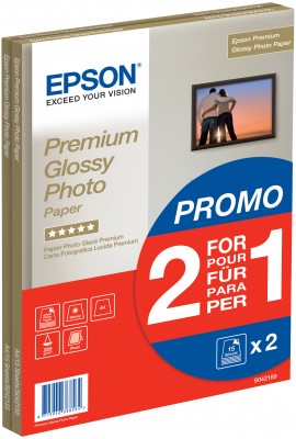 Epson Premium Glossy Photo Paper, foto papier, lesklý, biely, A4, 255 g/m2, 30 ks, C13S042169, atra