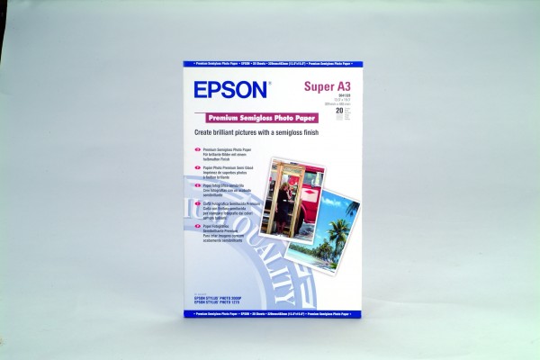 Epson Premium Semigloss Photo Paper, foto papier, pololesklý, biely, Stylus Photo 1270, 2000P, A3+, C13S041328