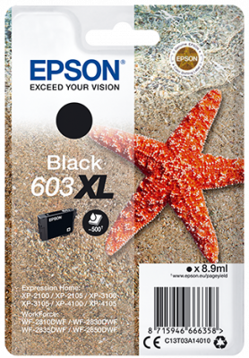 EPSON siglepack, Black 603XL C13T03A14010