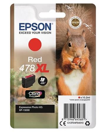 Epson Singlepack Red 478XL Claria Photo HD Ink C13T04F54010