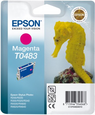 Epson T0483 - 13 ml - purpurová - originál - blistr s RF / akustickým alarmem - inkoustová cartridg C13T04834020