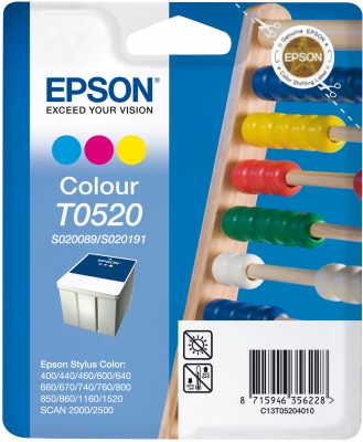 Epson T052 - 35 ml - barva (azurová, purpurová, žlutá) - originál - blistr - inkoustová cartridge - C13T05204010