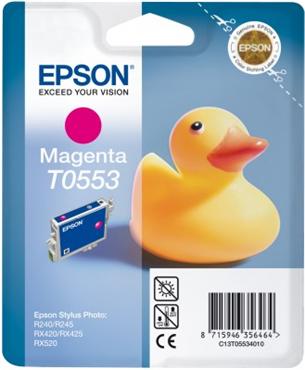 Epson T0553 - 8 ml - purpurová - originál - blistr - inkoustová cartridge - pro Stylus Photo R240, C13T05534010