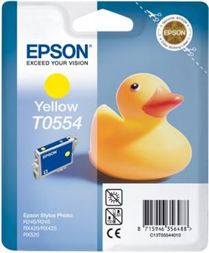 Epson T0554 - 8 ml - žlutá - originál - blistr - inkoustová cartridge - pro Stylus Photo R240, R245 C13T05544010
