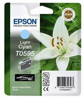 Epson T0595 - 13 ml - světle azurová - originál - blistr - inkoustová cartridge - pro Stylus Photo C13T05954010