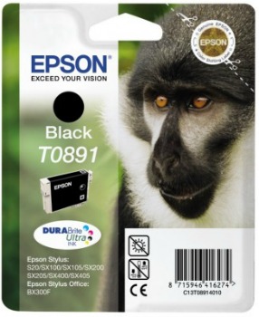 Epson T0891 - 5.8 ml - černá - originál - blistr - inkoustová cartridge - pro Stylus S21, SX110, SX C13T08914011