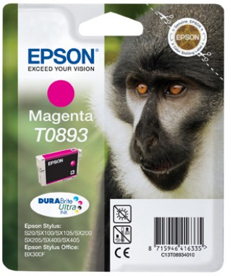 Epson T0893 - Purpurová - originál - blistr s RF / akustickým alarmem - inkoustová cartridge - pro C13T08934021