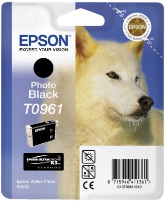 Epson T0961 - 11.4 ml - foto černá - originál - blistr - inkoustová cartridge - pro Stylus Photo R2 C13T09614010
