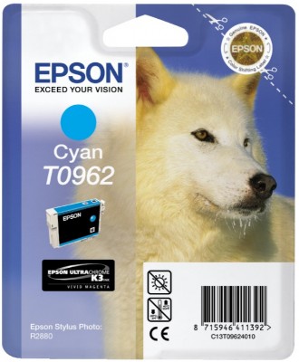 Epson T0962 - 11.4 ml - azurová - originál - blistr - inkoustová cartridge - pro Stylus Photo R2880 C13T09624010